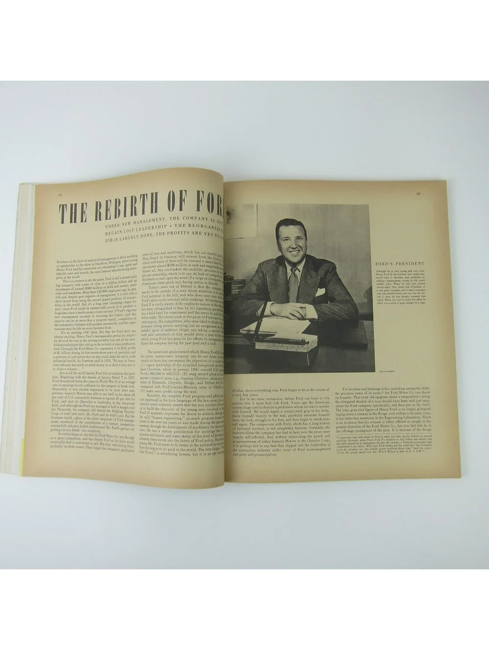 Vintage FORTUNE Magazine May 1947 Ford, Robert Young C&O, Wilson's GE, Sylvania